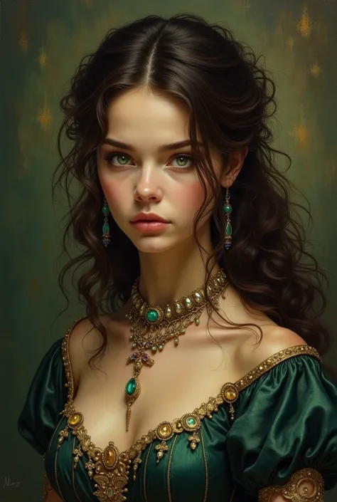 ** Description of Mer for a medieval portrait :**

" young Mer is a Twenty years whose presence challenging and her captivating beauty dont go unnoticed .  Her attitude is that of a wild princess , someone who,  despite its nobility ,  has the indomitable ...