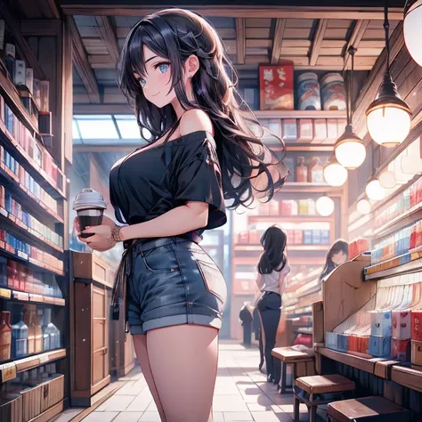 Full body Waifu beautiful detailed eyes, beautiful detailed lips, extremely detailed eyes and face, longeyelashes, 1girl, sensual, young woman, sexy medium / large breasts, beautiful feminine face, nice sexy thighs, slim, sexy, erotic, beautiful fashion cl...