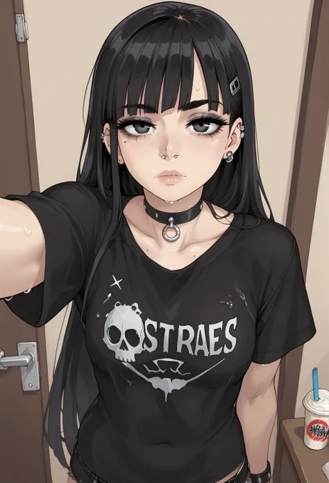 score_9, score_8_above, score_7_above, score_6_above, score_5_above, score_4_above, (masterpiece),  Best Quality ,  highres icon,  Anatomically correct , 1 ,  perfect face , Perfect Hands, female, , cups, straight hair, short bangs,  black hair ,  very lon...