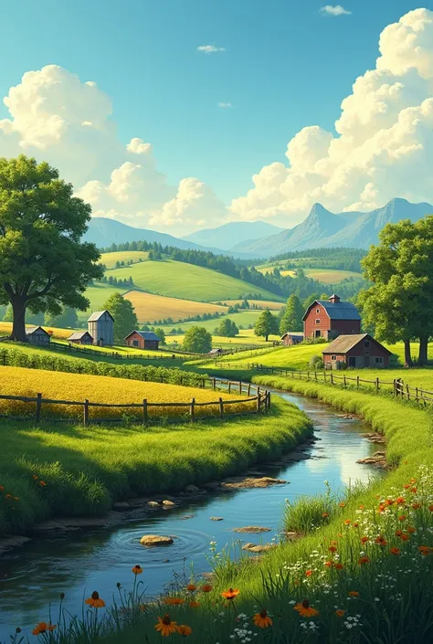 A background for a farm 