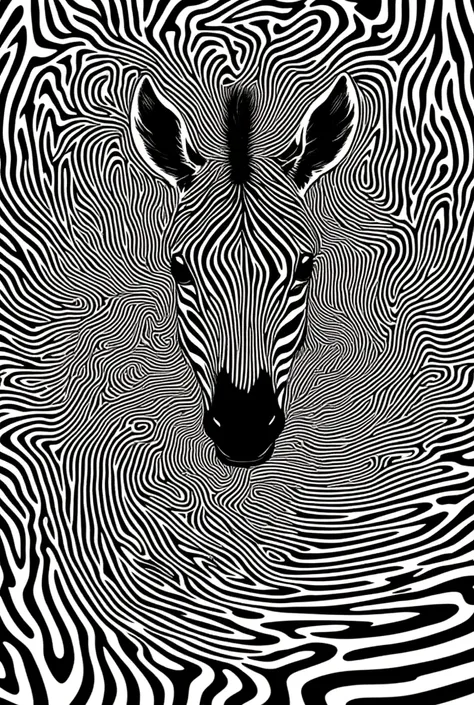   black and white image of a zebra ,   LSD ripples  , LSD waves,  fantastic illusion ,  evokes a psychedelic background ,   small amount of psychedelic  ,   amazing psychedelic art ,  DMT Wave  , DMT ripples  ,  halcinogen , LSD Trip,   trippy footage  ,  ...