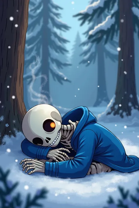 Sans from Undertale sleeping in their guard post