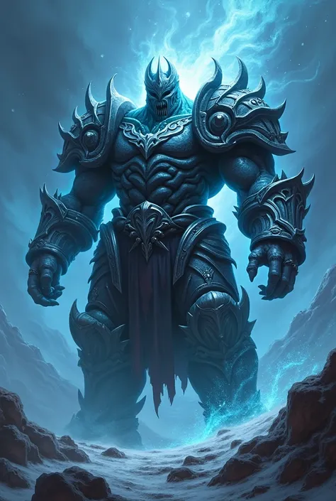 (well done:1) man,  completely dark skin,  heavy armor helmet ,  Death Knight helmet, world of warcrasft , Lich King