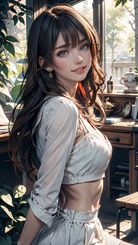 (masterpiece), ( best quality), ( super detailed), (Bedhead), (Illustration), ( girl1人), (Interview), (A quick background),  Beautiful detailed eyes , Delicate beautiful face, floating, ( High Saturation ), (Shine),  focus on the face,  black hair, bangs, ...