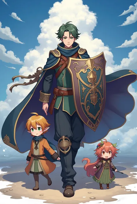 **naofumi iwatani**, protagonist of *The Rising of the shield Hero*,  he is one of the Four Cardinal Heroes ,  summoned to a parallel world with the Legendary Shield as his only Gun.  After being falsely accused and marginalized ,  he becomes suspicious bu...