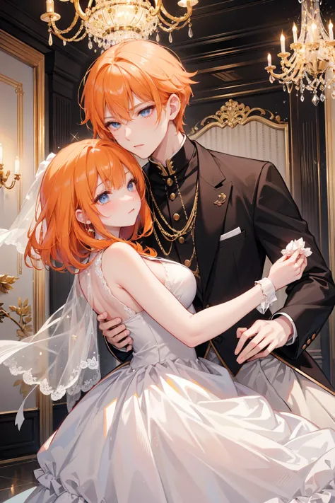 Marquis  &#39;  young men - prom night 、 Destined meeting scene :

in a ballroom with sparkling chandeliers、Marquis 令嬢は一people静かに佇んでいる。
There、 A young man with orange hair appears .、 Invite a young lady to dance 。
二peopleは美しい旋律に乗って踊り、 Both are attracted to...