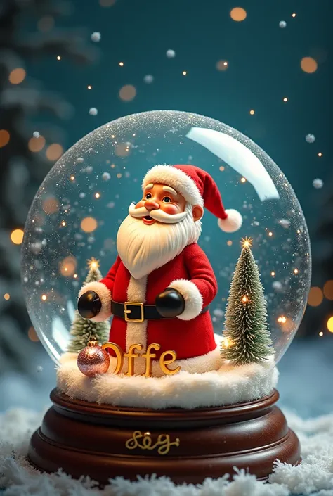 Christmas sphere with Santa Claus with the name Offe