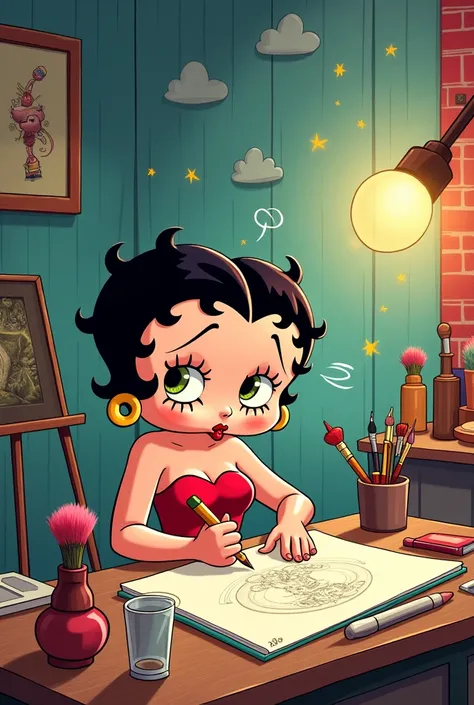 Betty Boop stops to design it 