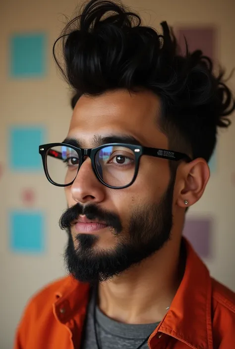 I need a man wearing glasses and with an Indian face with a big cock