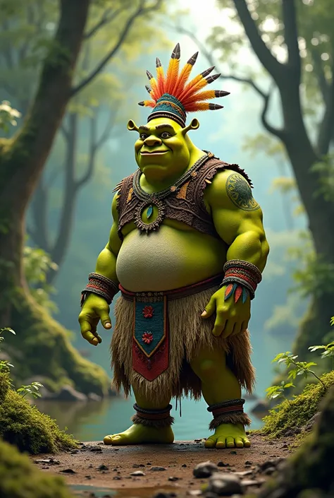 Shrek in Guti clothes