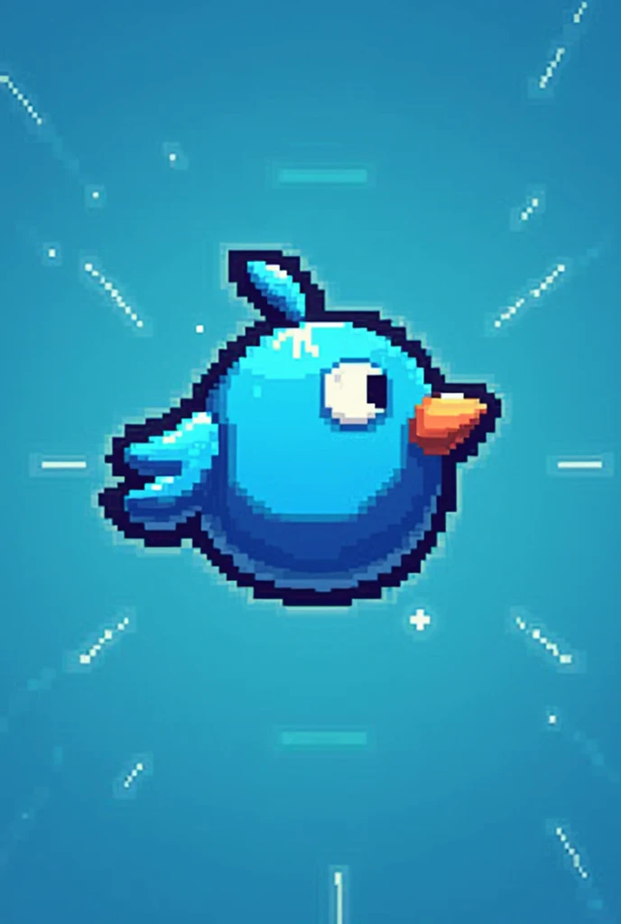 Create bird with color blue pixel as bird in game flappy bird