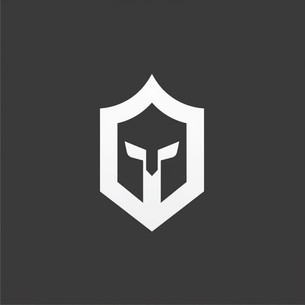 black and white icon logo, 
healm basic, no detail