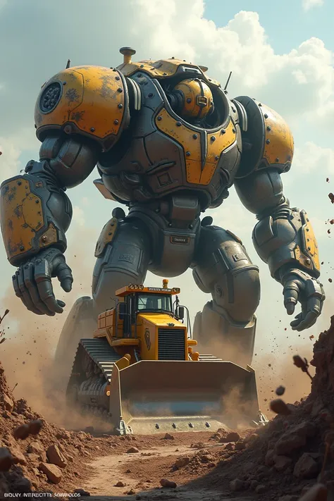 Give me a picture of monster excavator vs bulldozer in combat specifics