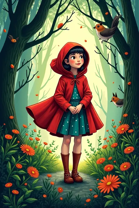 Poster of a play based on the fairy tale Little Red Riding Hood Charles pen musical without text