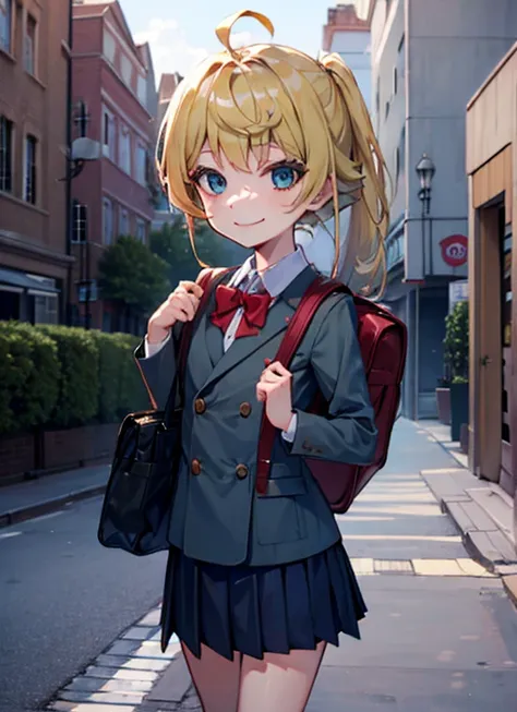 killing, school_uniform, primary  school, school bag, smile, NSFW, tanya