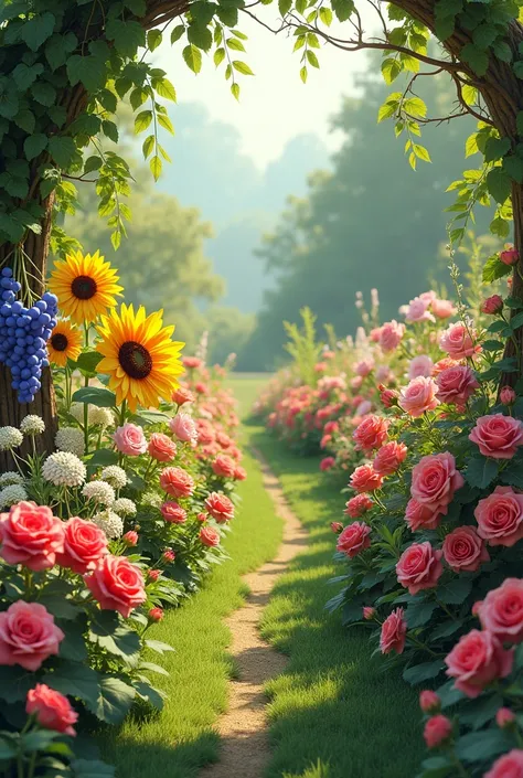 Flowers in🌻🌻🍇🌹🌹🍇💐💐 the garden athom