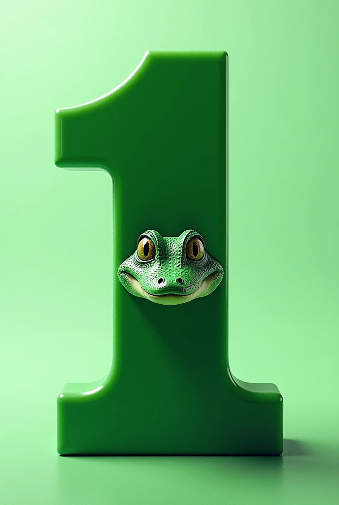 Number one green with baby crocodile eyes



