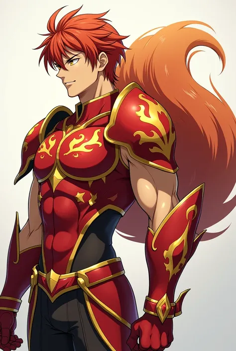  Full body image , full size ,  From head to toe ,  in profile and in front of , Young boy, 20 years old, male anime character , strong, handsome and muscular,  wearing armor inspired by the style of the knights of the zodiac  (Saint Seiya),  armor based o...