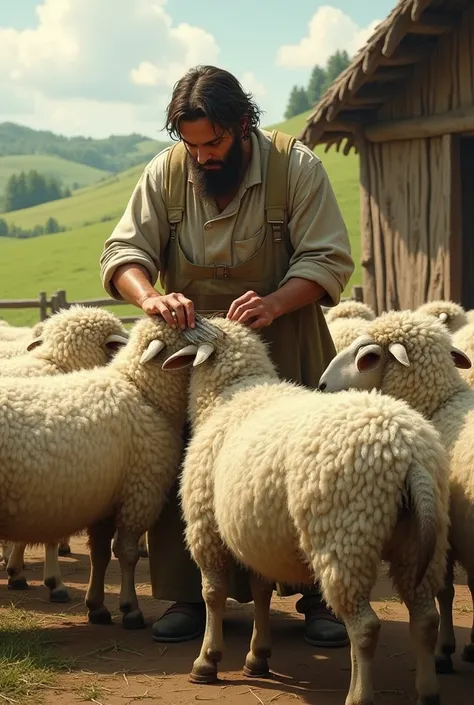 Cleaning sheep 