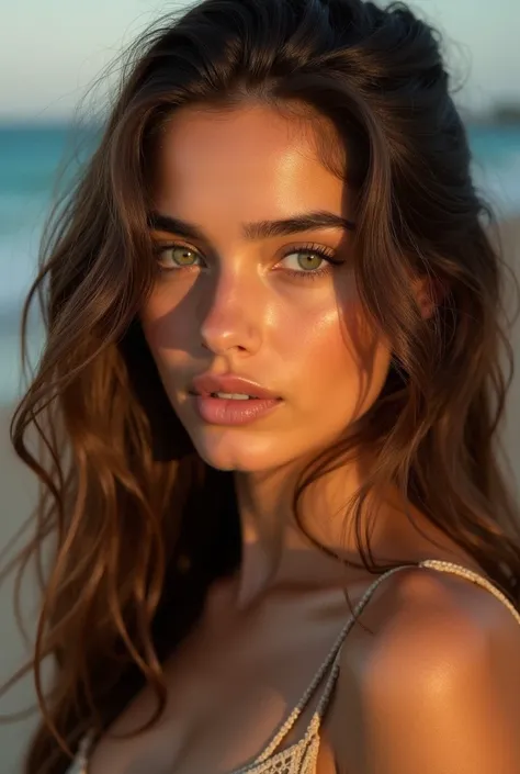  A young woman named Cecília Anderson Barbosa ,  At 25 years old ,  displays elegance in Curaçal . Her silky brown hair , UNDER THE SUN,  adds mystery to her charm .  Her mesmerizing green eyes express intelligence and curiosity , reflecting deep emotions....