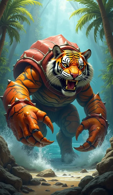 Tiger and crab hybrid animal image 