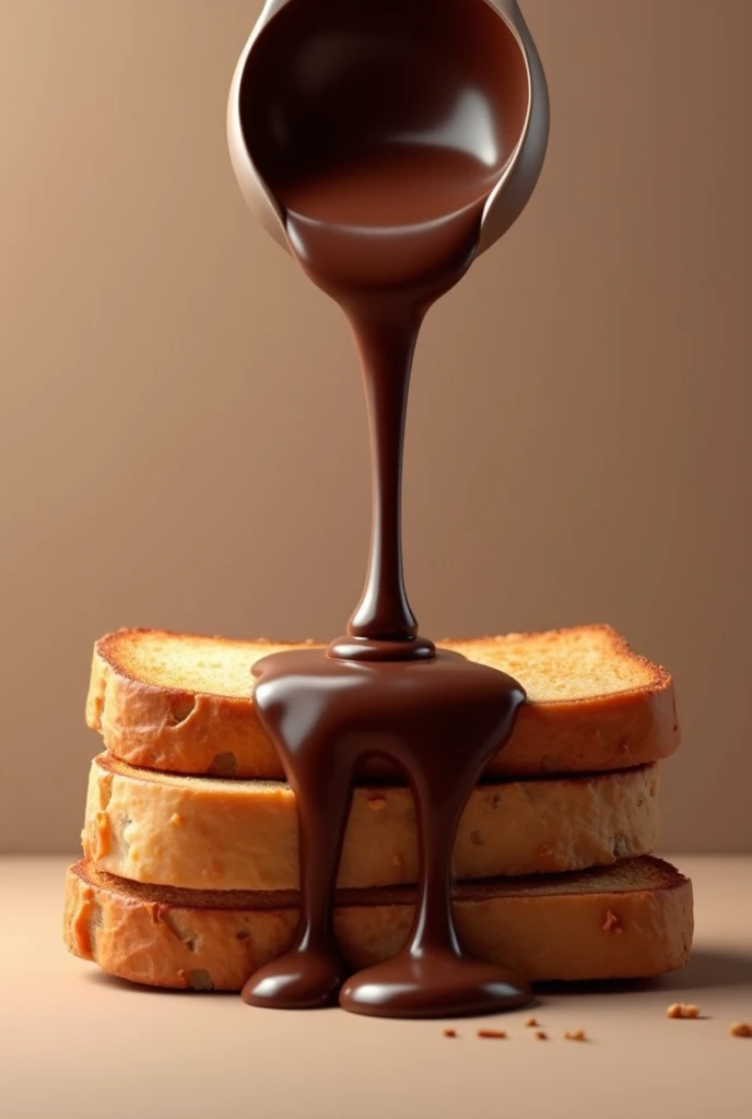 melted chocolate toast