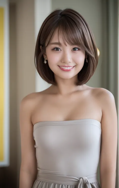 amazing cute face and eyes, (silky brown hair, (hime cut hair:1.2)), , , delicate, (best quality:1.4), (ultra-detailed), (extrem...