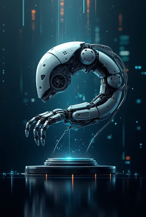 generate logo for engineering about technology, ai and robotics make it cinematic and realistic