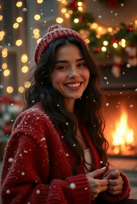 Mon Laferte Christmas theme wallpaper

