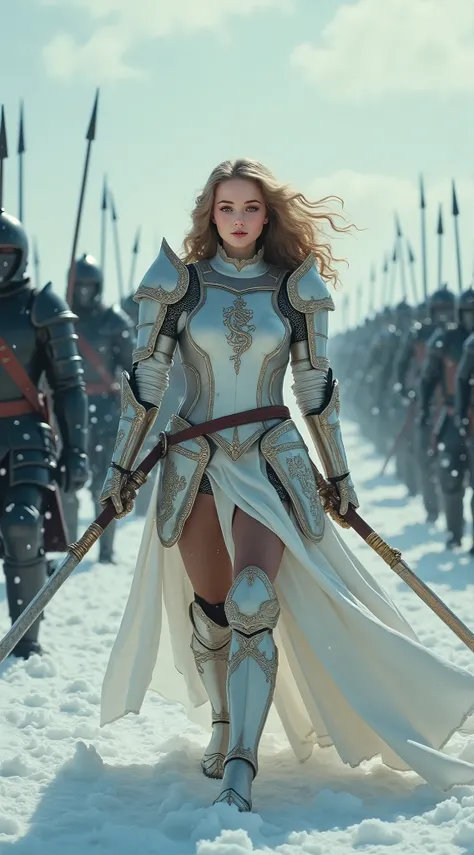 Very beautiful woman、Slender women、(Detailed face)、Realistic Skin、((holy knight)), ((Pearl White Armor))、((((Black armor with very fine and intricate decoration:1.1))))、((Delicate photo))，(Girl Astepeace RAW Photo Details:1.25), (highest quality:1.6), (超A ...