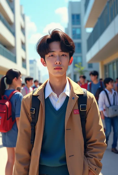 21st-century Korean high school students
The man is handsome