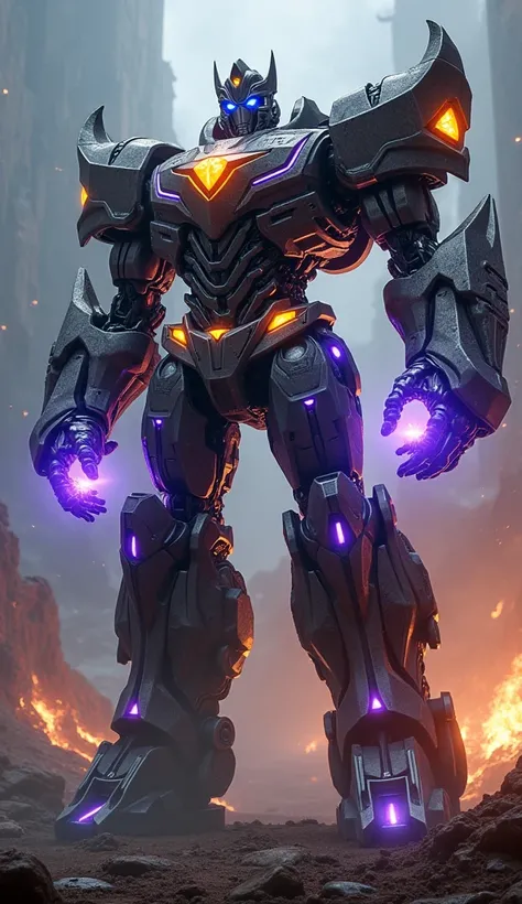 Megatron + Thanos

Name: Megaros

Description: The fusion between the Transformers villain and the Mad Titan. He would have the ambition of Megatron and the destructive power of Thanos, in addition to possession of all the Infinity Stones, becoming an even...