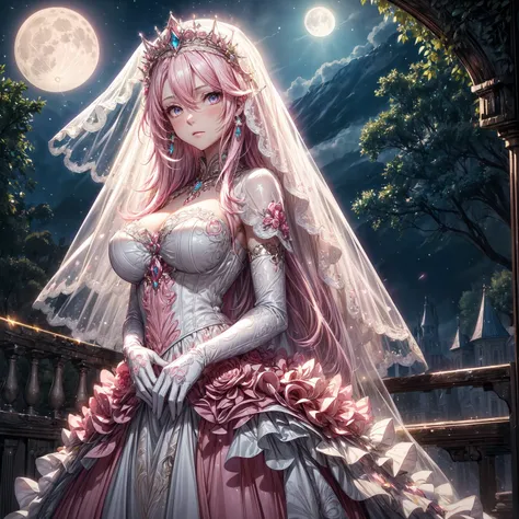 (anime girl, solo focus:1.5), beautiful gorgeous captivating cute adorable princess, nose blush, (blushing:1.5), (pink eyes:1.5) , (((hyper detail delicate beautiful eyes , big pink eyes, extremely pink eyes))), (soft thin lines:1.2, beautiful, young face,...