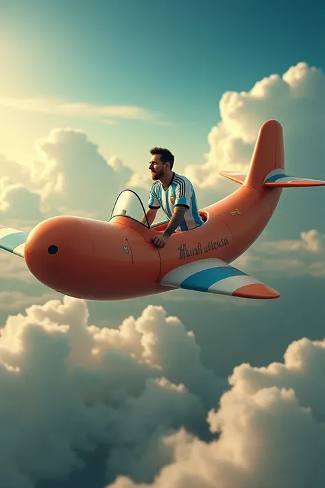 Messi in a sausage-shaped plane