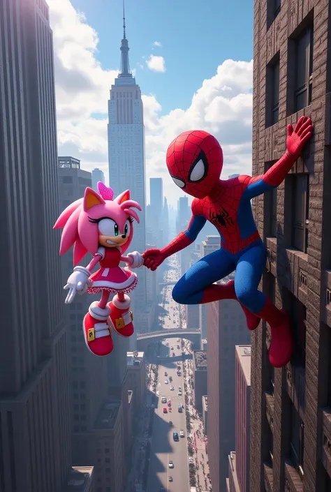 Spiderman y Amy Rose 