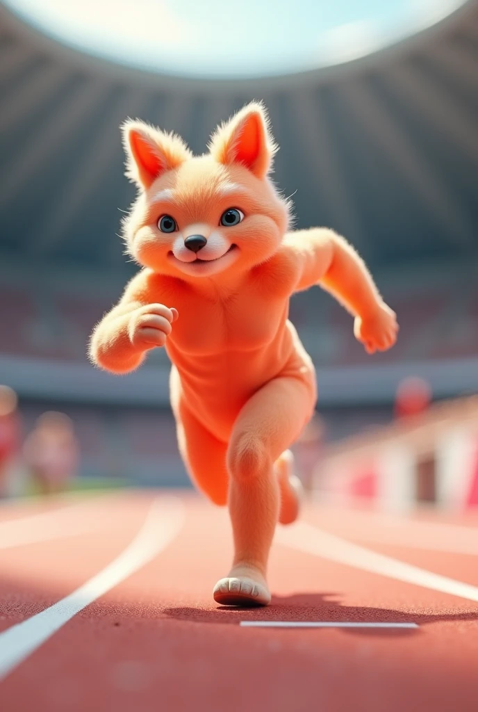 Peach running at the Olympics 