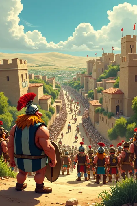 photo qui a dans astérix et obélix lirréductible  village gaulois envahit par les romains mais avec le pays dIsraël à la place de la gaule 
