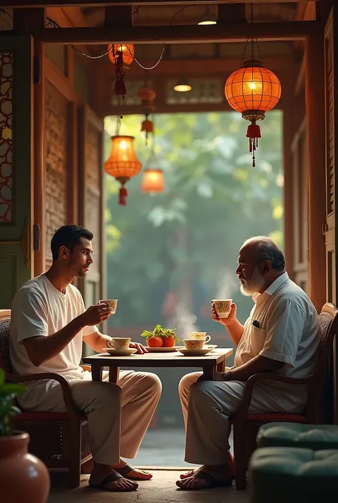 Cristiano Ronaldo  drinking tea in Kerala village small tea shop with Mohan lal