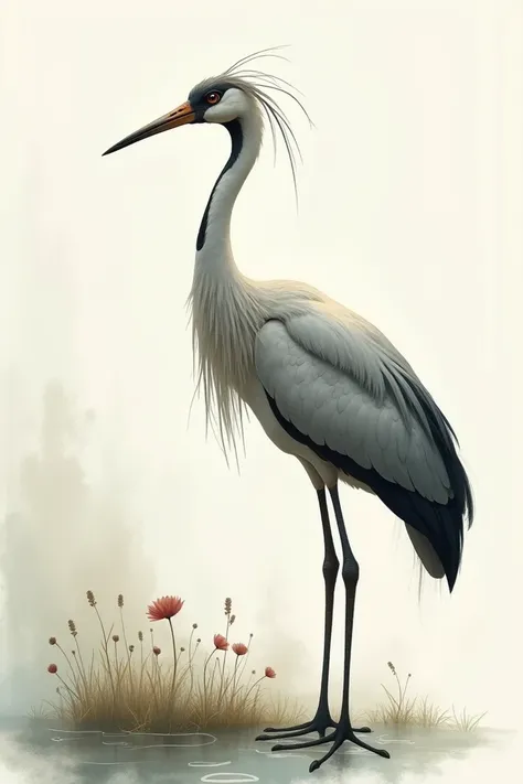 Old age crane bird