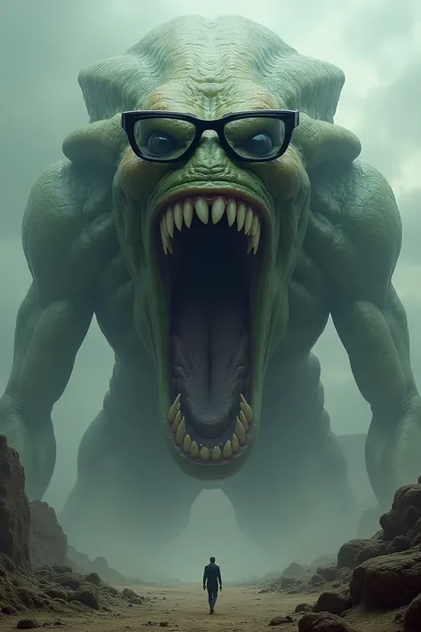  glasses, parasite mouth gigant alien.