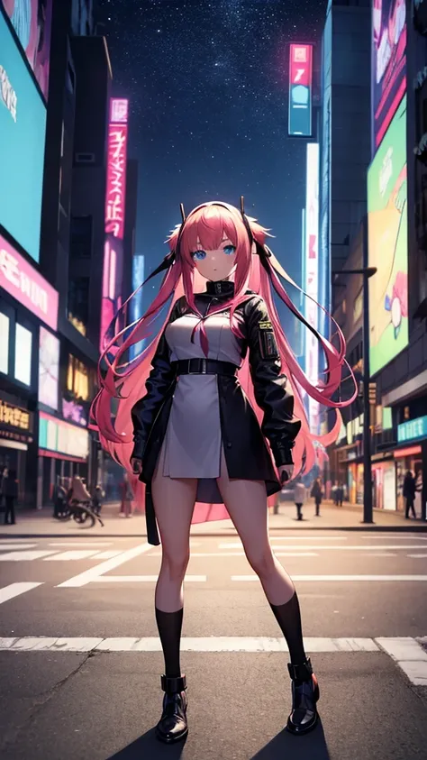 Anime girl wearing dress and headband standing in front of a building, digital cyberpunk anime art,  Cyberpunk digital - Digital anime art , cyberpunk anime, chica anime cyberpunk, anime girl cyberpunk mech, Anime style 4k , best anime 4k konachan wallpape...