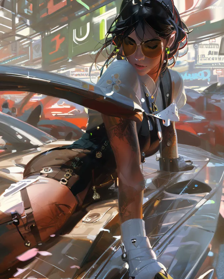 guweiz artwork ,full body, lucia from gta6 ,  , brunette 

to achieve photography that resembles guweiz's art, you can focus on ...