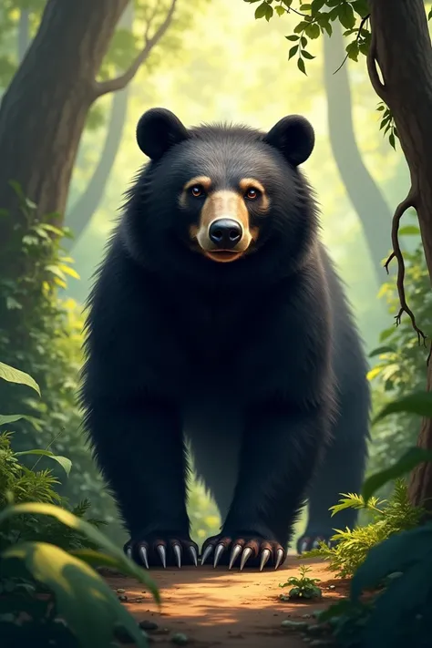 Create a picture of a sloth bear 