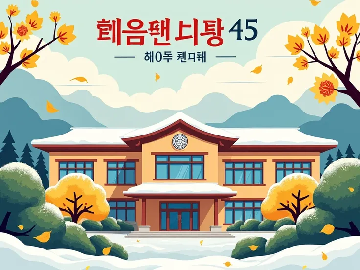 (제 45회 용마제 Festival poster ) Most highlighted ,  ( placed in the center of the school building )Emphasize the phrase ,  ( Yongmago auditorium and gaitering classroom )Emphasize the phrase ,  bright and vibrant atmosphere ,  How students are dreaming ,  lea...