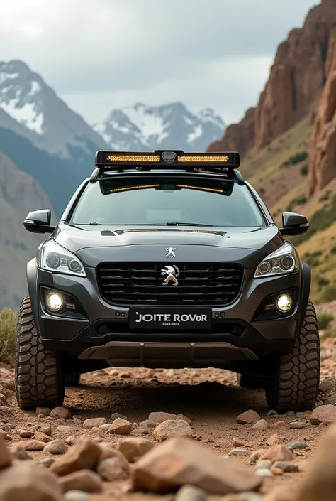 Create an offroad modified version of a model year 2012 peugeot 5008
