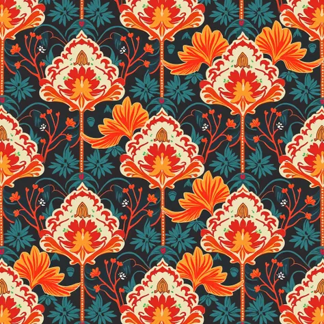 Japanese pattern wallpaper　High image quality　 colorful 