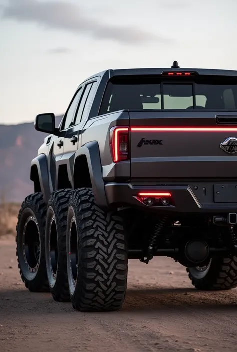 Here’s a detailed description of the rear design of the Thunger Apex 6x6:

Rear Design of the Thunger Apex 6x6

1. Bumper and Protection
	•	The rear bumper of the Thunger Apex 6x6 is heavy-duty and reinforced, designed to withstand the harshest off-road co...