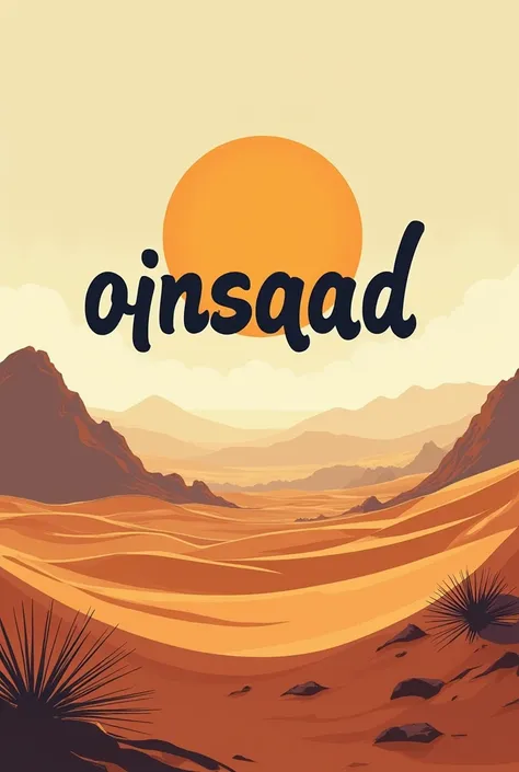 Logo with the name O_IN_S_S_a_a_d_ i logo in the desert 