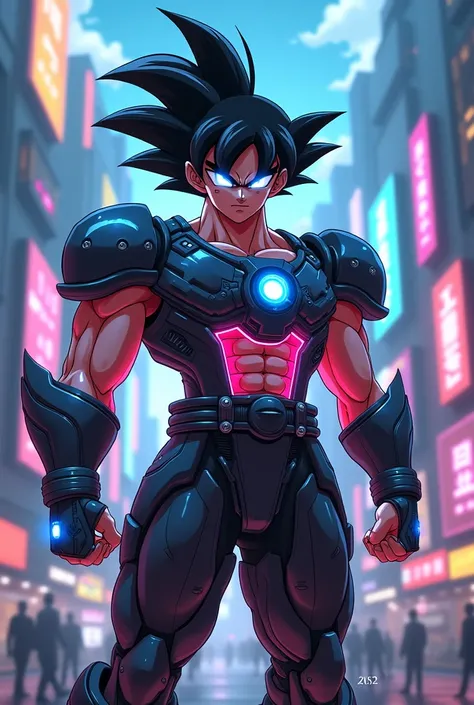 Goku cyber neon mecha suit 