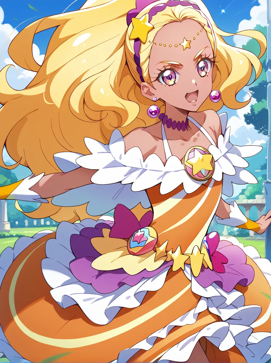 masterpiece, high definition , best quality,8k (precure,cure soleil)